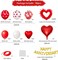 Happy Anniversary Decorations Kit - Balloon Banner, Rose Petals (Red) 12 x 9 x 0.5 inches